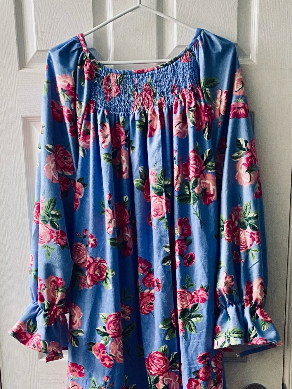 Smocked Flannel Nightgown